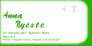 anna nyeste business card